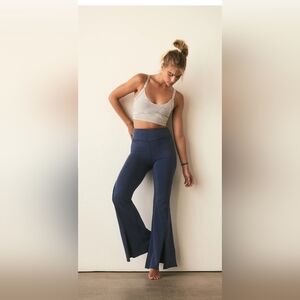 NWOT Free People Movement Flare Split Leggings Small Blue High Rise Yoga Pants